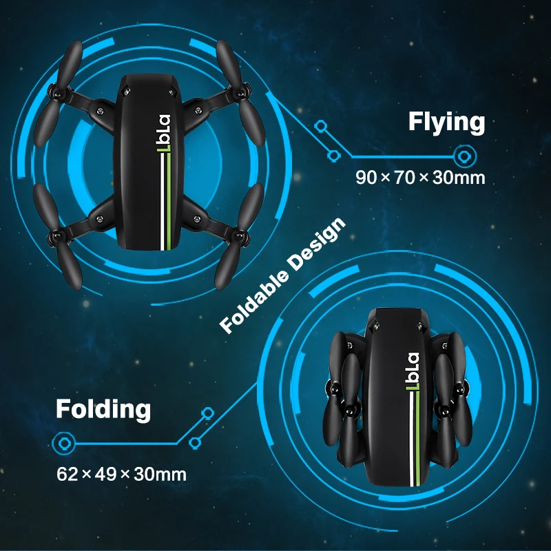 Более новый мини складной S9 Радиоуправляемый Дрон FPV Вертолет 2 4 ГГц 6 оси