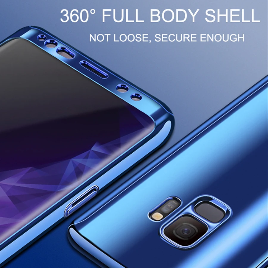 Роскошный чехол для samsung Galaxy S9 c зеркальным покрытием брендовый полный корпус