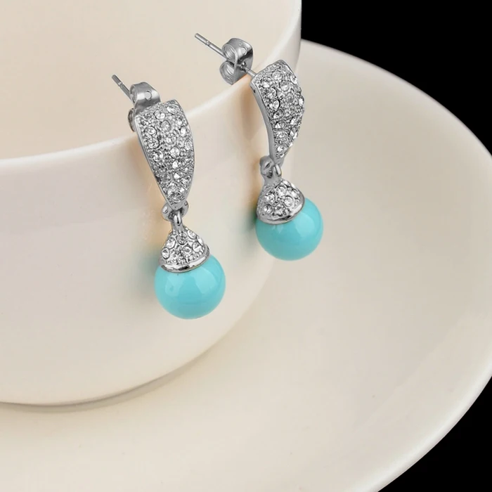 ATTRACTTO Fashion Hot Selling Earrings 2018 Double Side Simulated Pearl Drop Luxury Gold For Women SER140233 | Украшения и