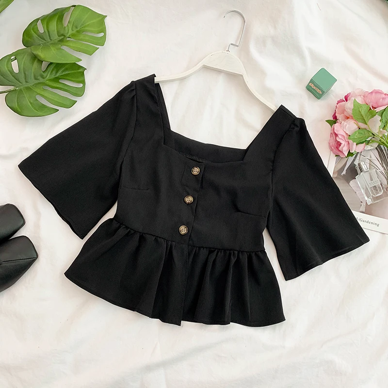 2019 новые модные женские туфли блузка рубашка дворцовый ретро-стиль ретро