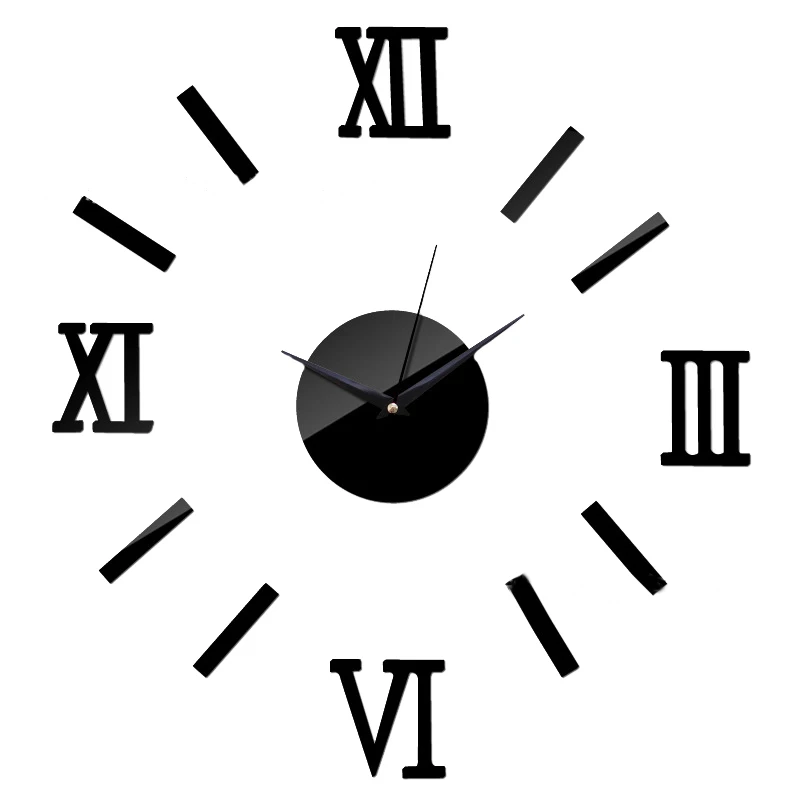 Dozzlor 1 набор акриловых зеркальных 3d часов настенные наклейки для спальни постеры