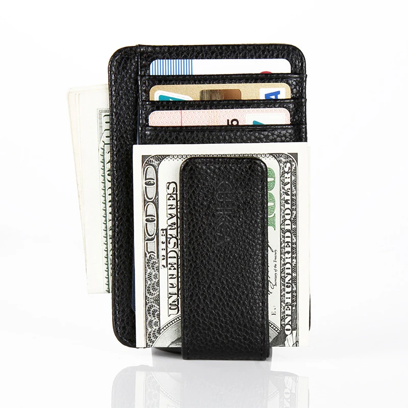 CUIKCA New Fashion Women Men Wallet Money Clip Magnet Clip Ultrathin Pocket Clamp Credit Card Case Mini Creative Wallet images - 6