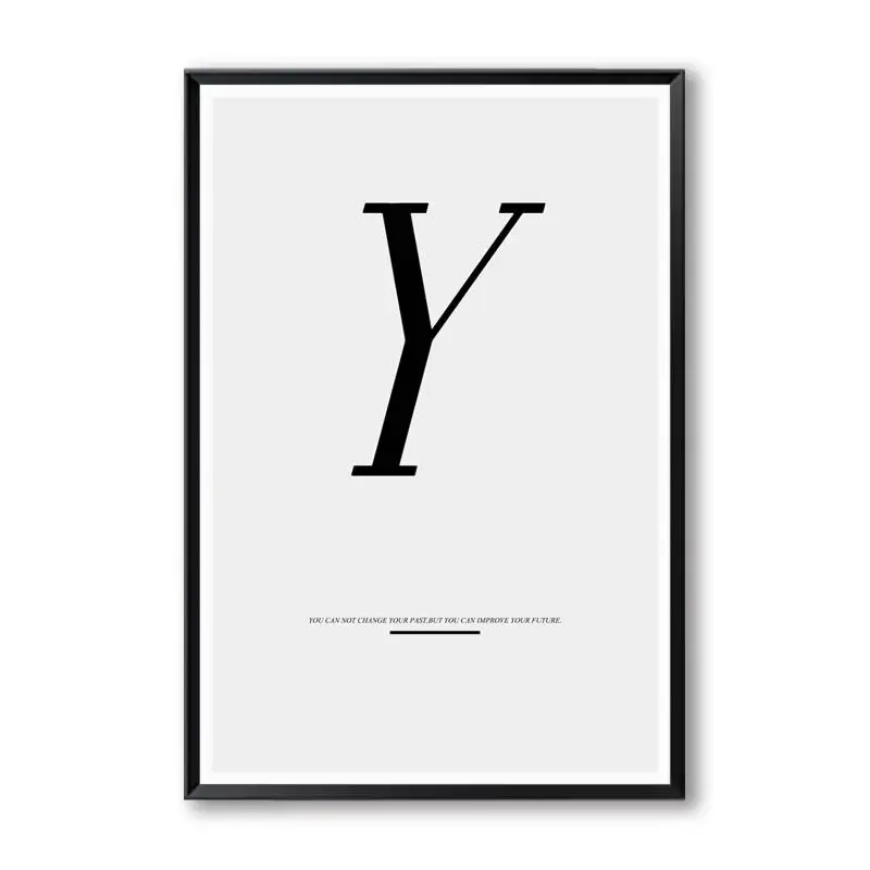 N~ Z DIY английского алфавита Правописание Простые современные декоративные плакат Холст Картина Книги по искусству печать плакат Настенный декор - Цвет: 12
