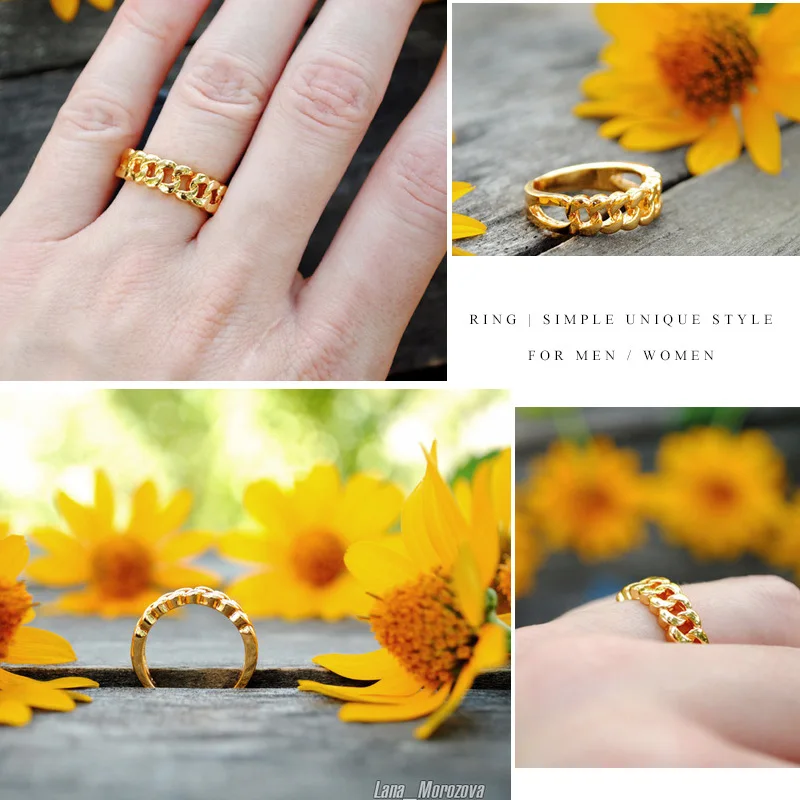 U7 Позолоченный Кольцо Для Женщин/ Мужчин Ювелирные Изделия Модные Свадебное