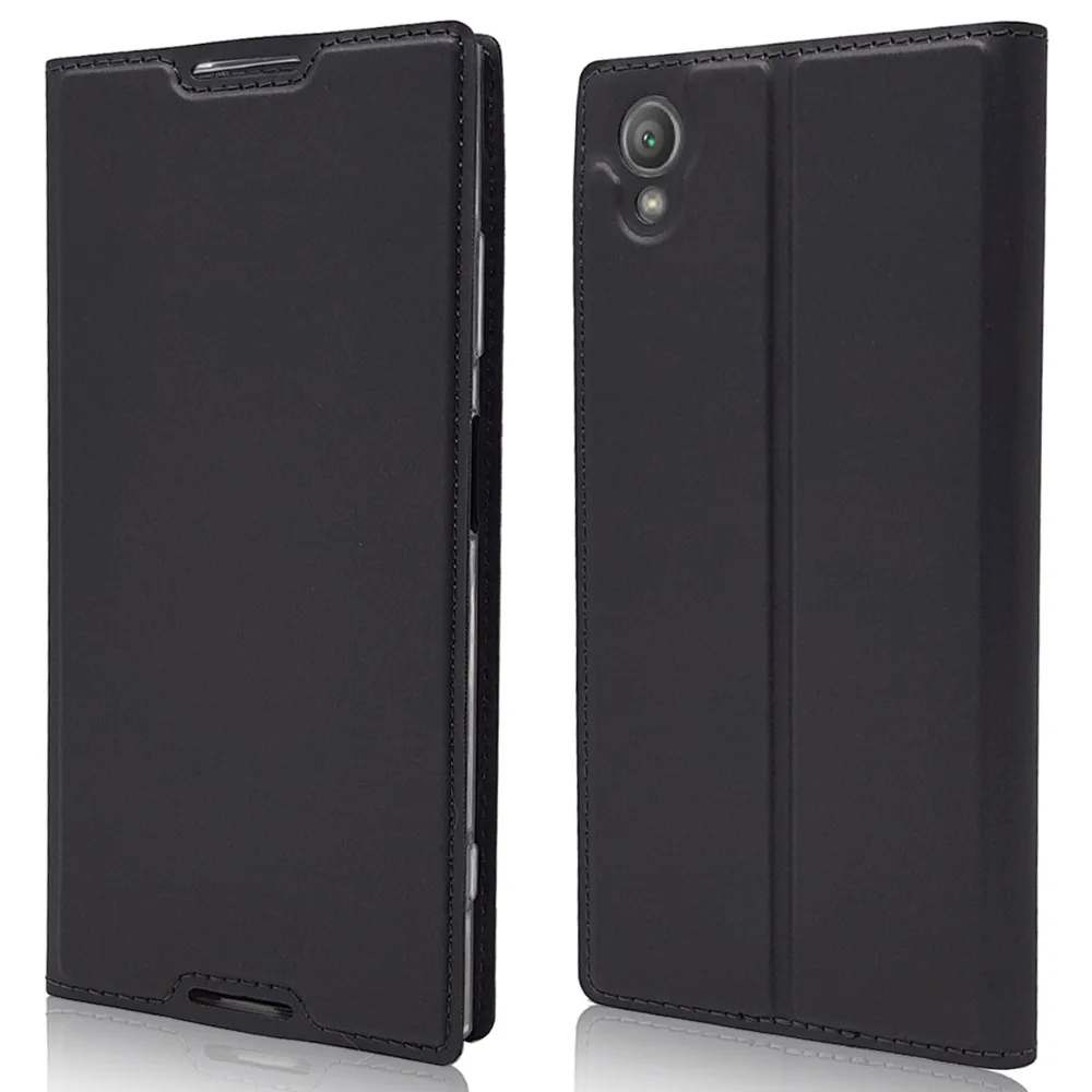 Ультра Тонкий Кожаный магнитных флип бумажник чехол для Sony Xperia XA1 Plus|covers for sony