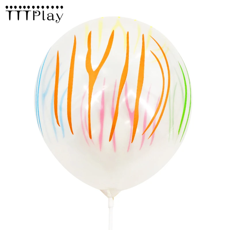 

10 шт. 12 дюймов новые воздушные шары прозрачный мультяшный шарик-зебра полосатые латексные прозрачные шары для дня рождения свадьбы