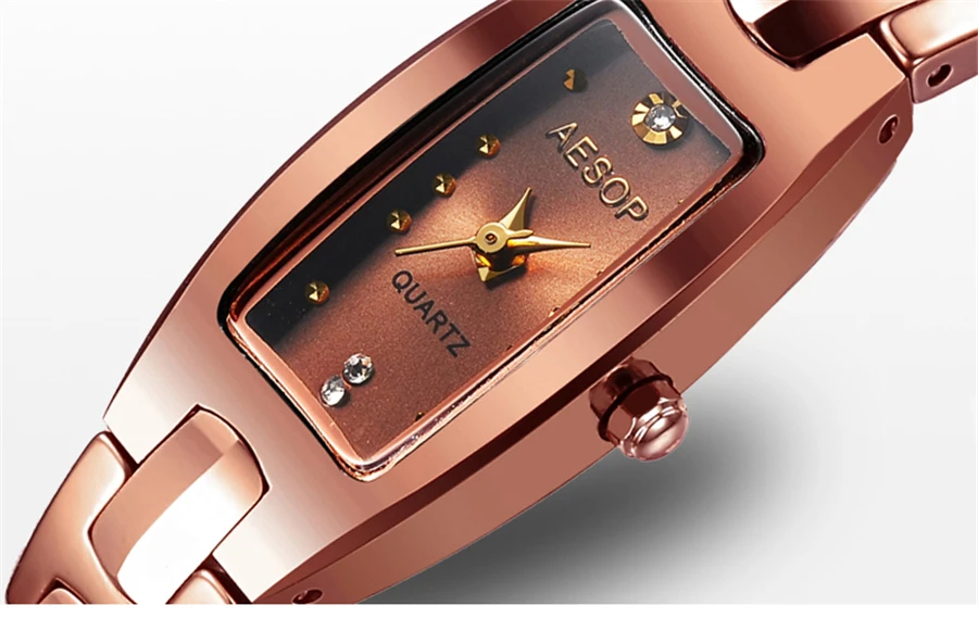 AESOP Women Watch Top Brand Luxury Waterproof Ladies Quartz Watch Stainless steel gold Watch Bracelet Women Watch