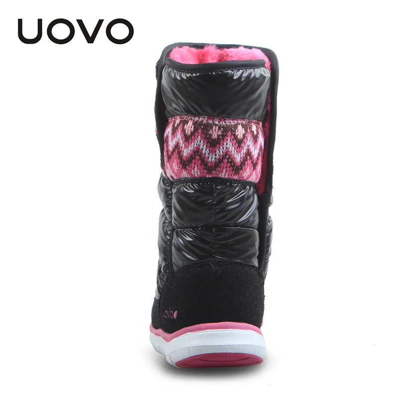 Зимняя детская обувь UOVO теплые и удобные зимние сапоги для девочек модные