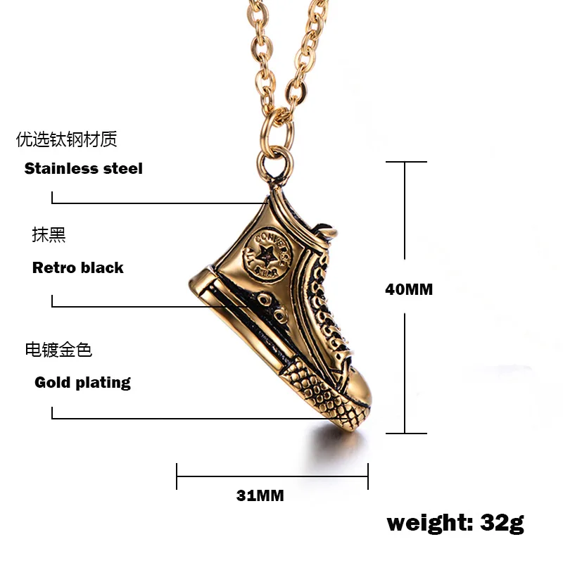 Ювелирные изделия в стиле хип-хоп золотого цвета из нержавеющей стали ожерелья с