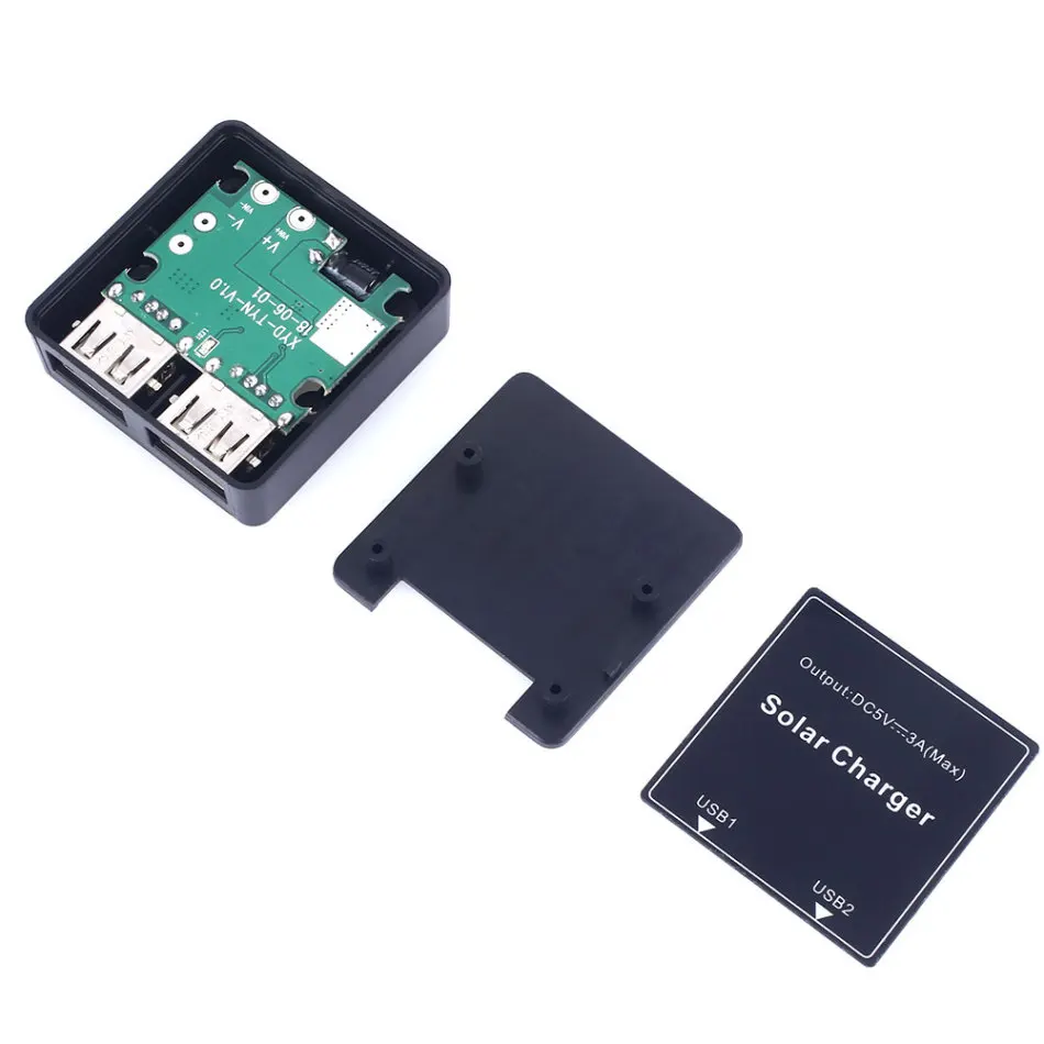 Макс Dual USB Зарядное устройство регулятор 5 V-20 V 5V 3A для солнечных батарей Панель раза крышка/зарядки телефона Питание модуль с круглым вырезом