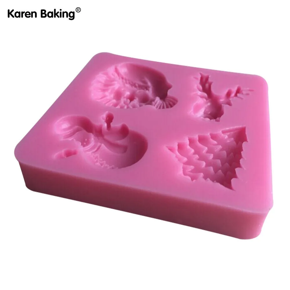 1PCS Santa Claus Chocolate Candy Jello 3D Silicone Mold Mould Cake Tools Bakeware Sugar Craft Soap -C034 | Дом и сад
