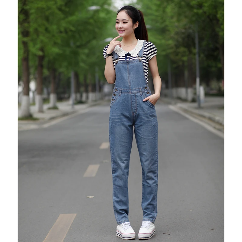 Free Shipping 2021 New Jeans Fashion Plus Size S-5XL Pants For Women High Quality Overalls Jumpsuit And Rompers Denim Trousers