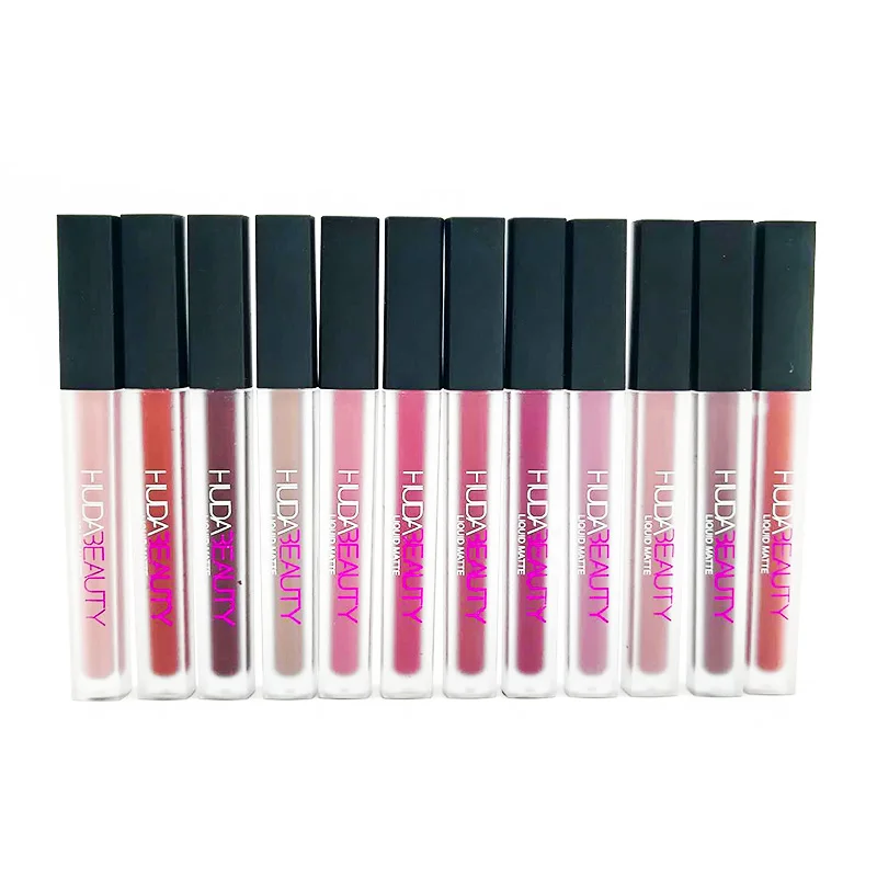 Жидкая помада Hudas Beauty 12 шт. блеск для губ Косметическая Помада пигмент