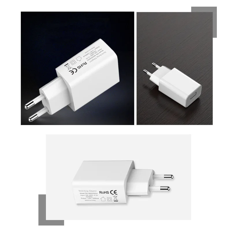 5В 2A USB Сетевое зарядное устройство EU адаптер для путешествий в Европе Франции