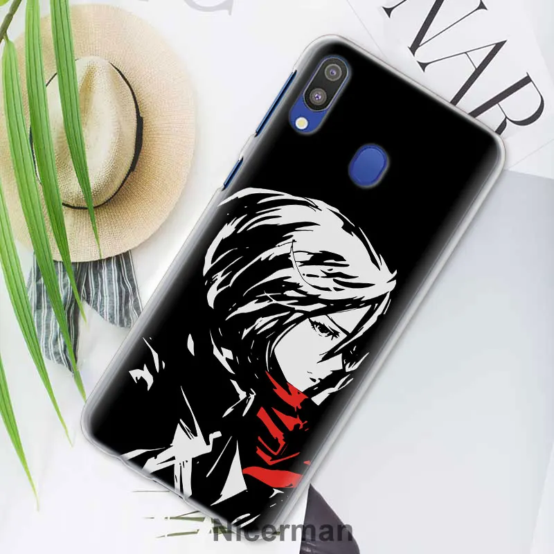 Аниме; обувь для косплея по аниме «атака на Титанов» чехол с крышкой для samsung Galaxy A30 A50 A70 A80 M10 M30 A7 A6 A8+ A9 ПК Жесткий Чехол Для Телефона
