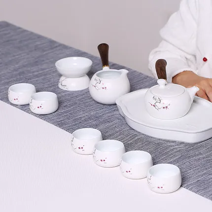 Керамический чайный набор кунг фу дом ру печь для обжига Белый чай горшок в виде