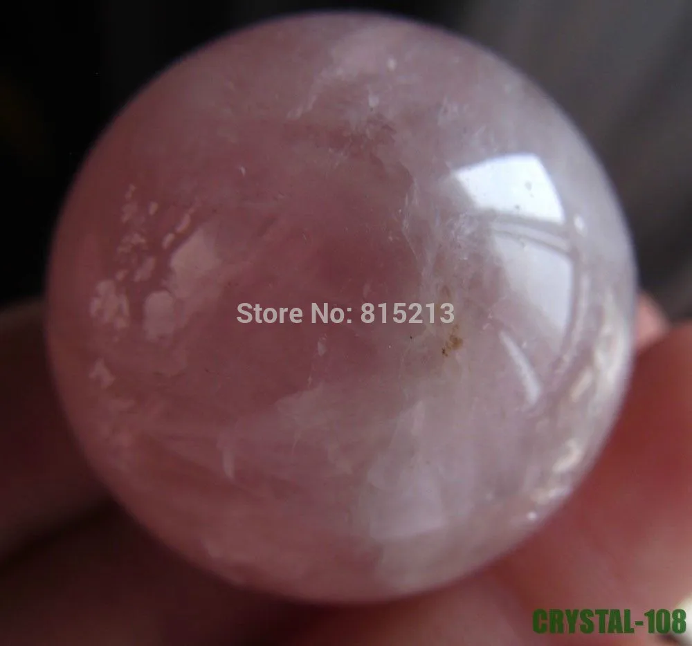 

ddh00909 transparent natural deep pink rose quartz crystal sphere