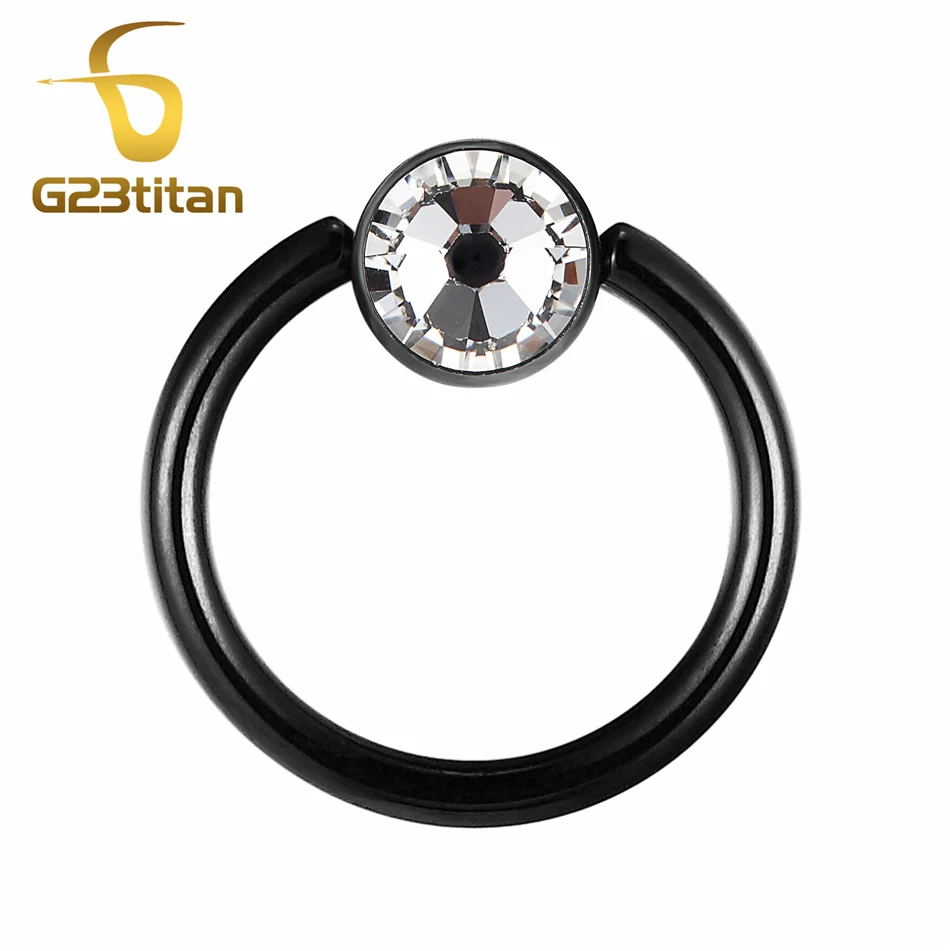 Black G23titan, розовое золото, кольца для ушей, хрящи, 16 колец, серьги для ушей, кольца для носа, мощное тело, пирконг, ювелирные изделия - Окраска металла: Black