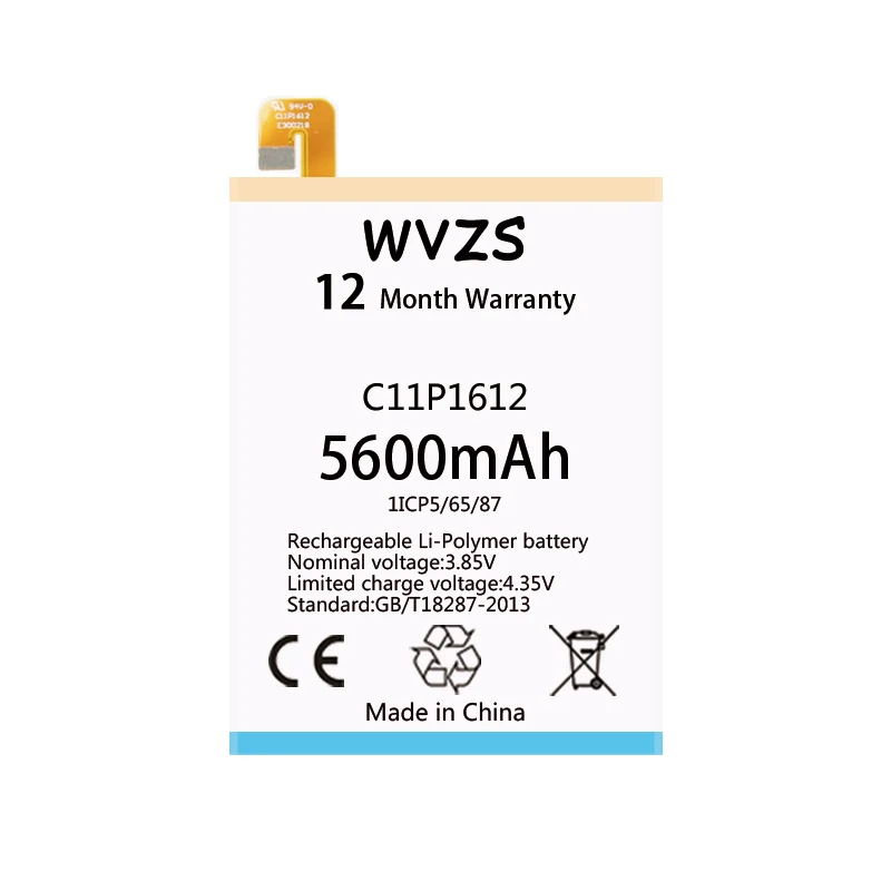 Аккумулятор wvzs 5600 мАч C11P1612 для Asus Zenfone 4 Max pro plus ZC554KL X00ID 5 "Zenfone 3 ZOOM ZE553KL Z01HDA |