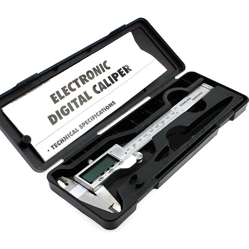 

High Quality 150mm/6-inch hardened Stainless Steel Electronic Digital Vernier Caliper Micrometer With Box