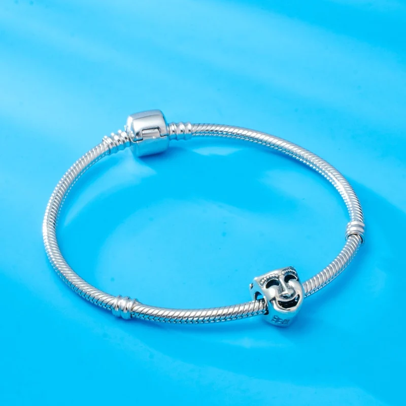 Sambaah Smile and Cry Face Charm 925 античное Стерлинговое Серебро миры сценическая маска бусины