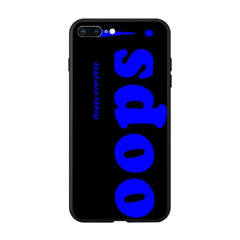 Чехлы для телефонов из ТПУ с надписью oops и текстом в различных шрифтах