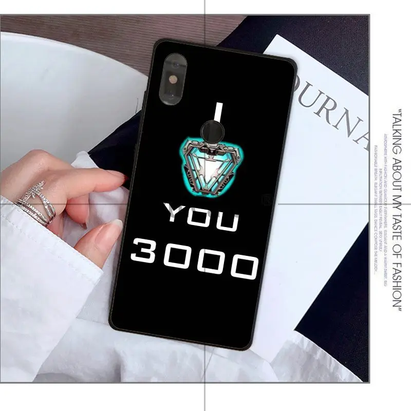Ruicaica Железный человек Love you 3000 черный ТПУ мягкий чехол для телефона красного mi 5 plus