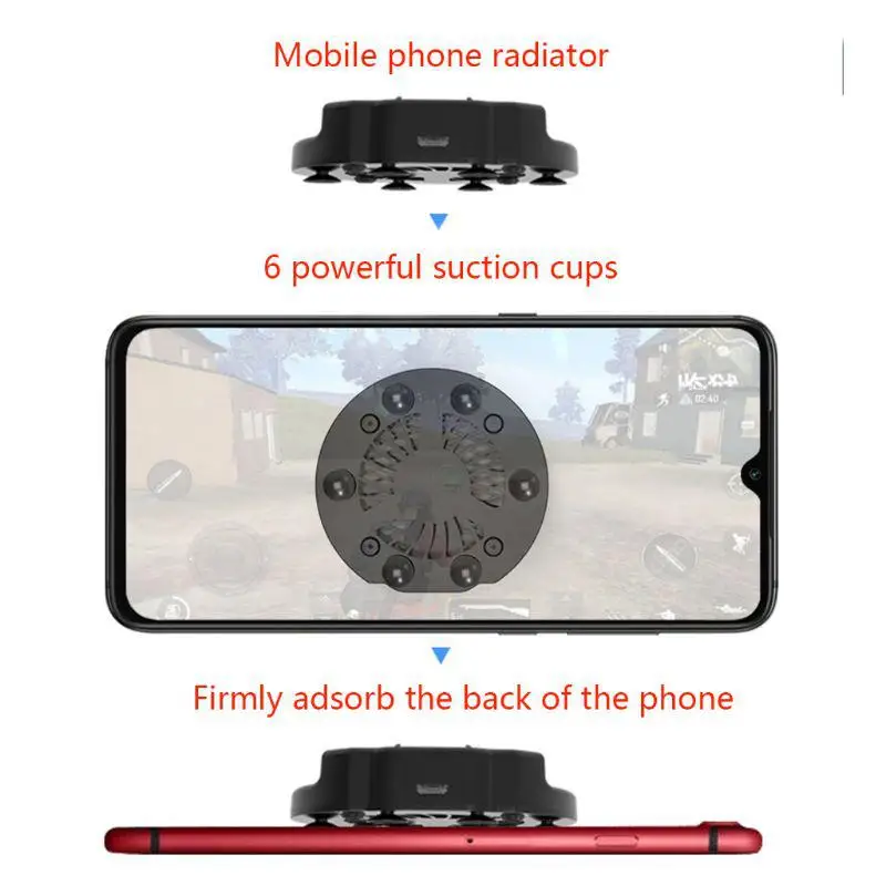 Foldable Mobile Phone Cooler Cooling Support Holder Bracket with Fan Radiator for iPhone Samsung Huawei Xiaomi Smartphone Tablet | Мобильные