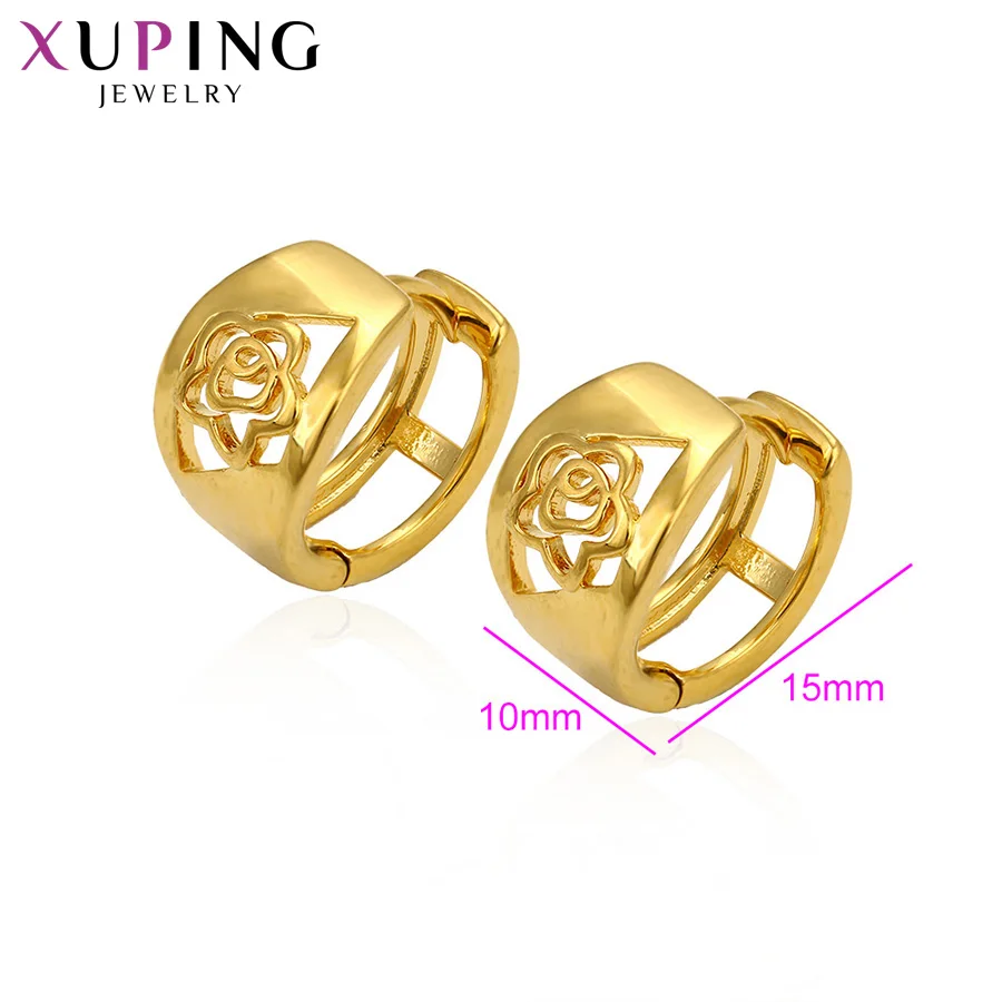 Xuping Благородные полые серьги в форме цветов позолоченные модные украшения для