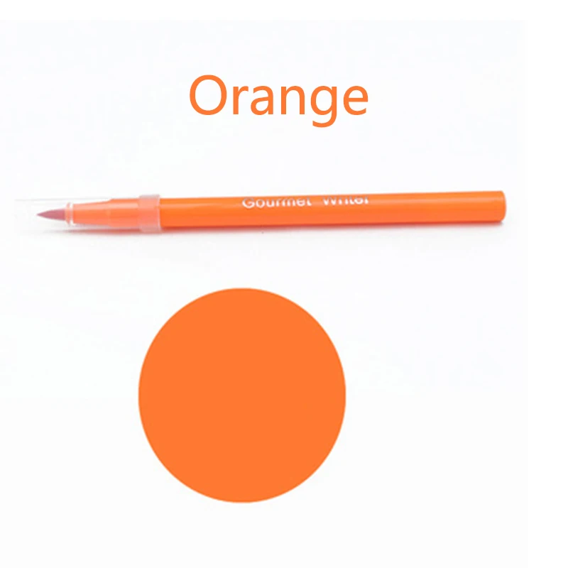 orange-F Transhome еда цвет ing ручка съедобные цвет ing ручка выпечка печенье, фондан, пирог Живопись Написание цвет ручка торт украшения инструменты - Цвет: orange-F