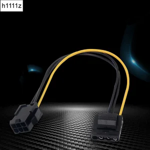 Адаптер питания Molex к PCI-E IDE 4-контактный 4-контактный гнездовой 6-контактный гнездовой 6-контактный кабель-конвертер для видеокарты 1 шт. 1 шт. оптовая продажа