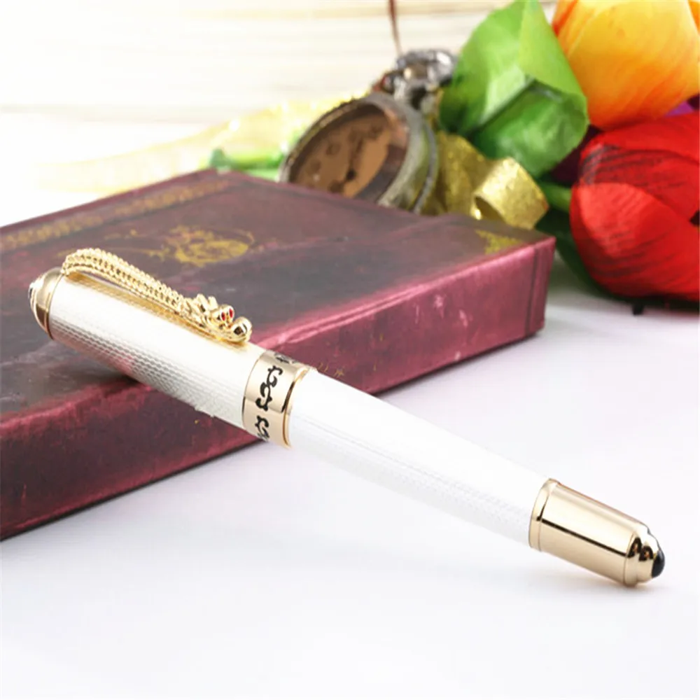JINHAO 1000 перламутрово белая Роскошная бизнес ручка со средним наконечником