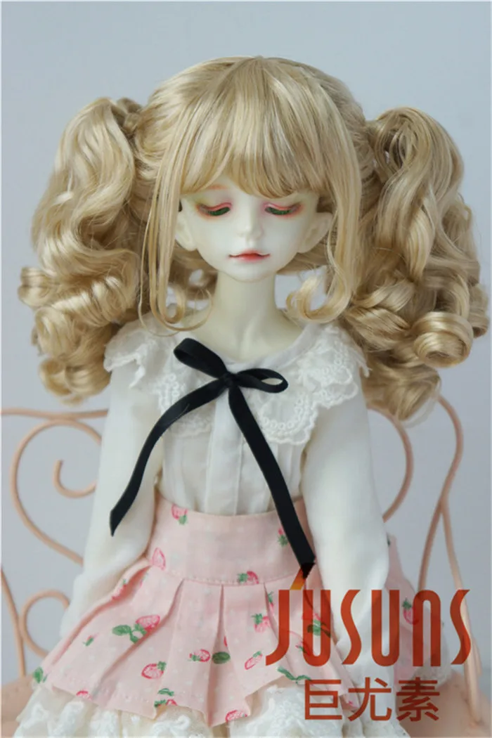 JD308 1/6 1/4 1/3 двойные вьющиеся парики BJD для размера 6 7 дюймов 8 9 модные синтетические