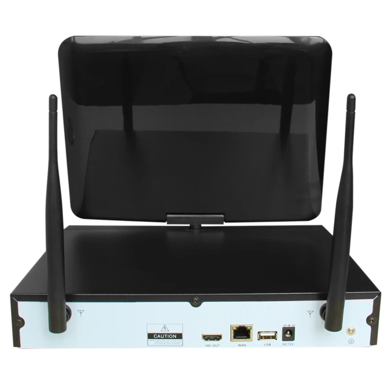 4ch/6ch/8ch Wireless Surveillance System Network 10.1" LCD Monitor NVR Recorder Wifi Kit 720P HD Video IP Security Camera |