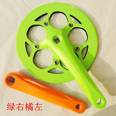 green crank orangarm Prowheel сплав 48 T 170 мм 110 BCD цепь колеса складной велосипед с фиксированной передачей велосипед шатуны - Цвет: green crank orangarm