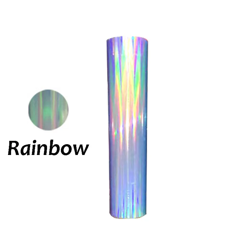Rainbow 25 см* 25 см ПВХ теплопередача виниловая пленка футболка Железный На HTV печать рисунков для спортивной одежды украшения дома - Цвет: Rainbow