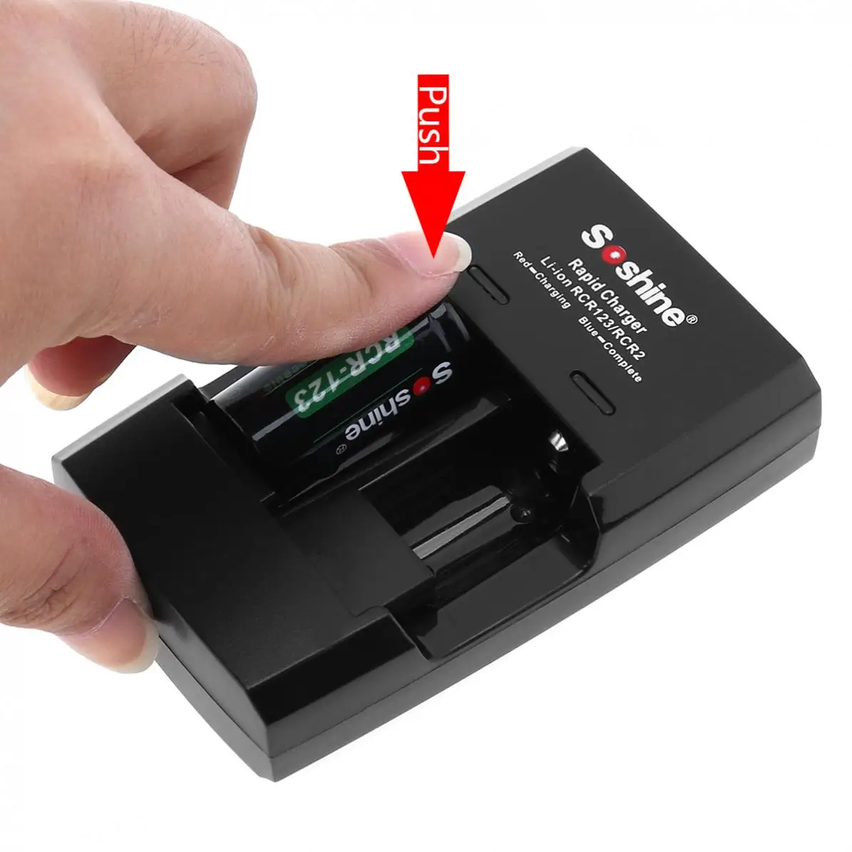 Soshine 2 слота Li-Ion RCR123 / RCR2 быстрое зарядное устройство с Светодиодный индикатор для
