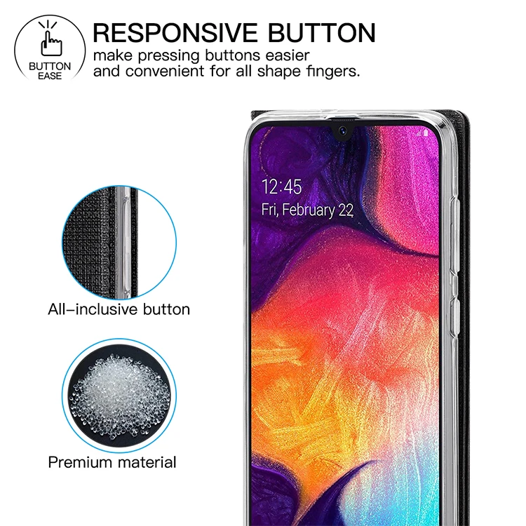 Роскошный тканевый флип-чехол для samsung Galaxy A50, кошелек, карман для карт, подставка, магнитная Обложка для книги, для samsung Galaxy A50