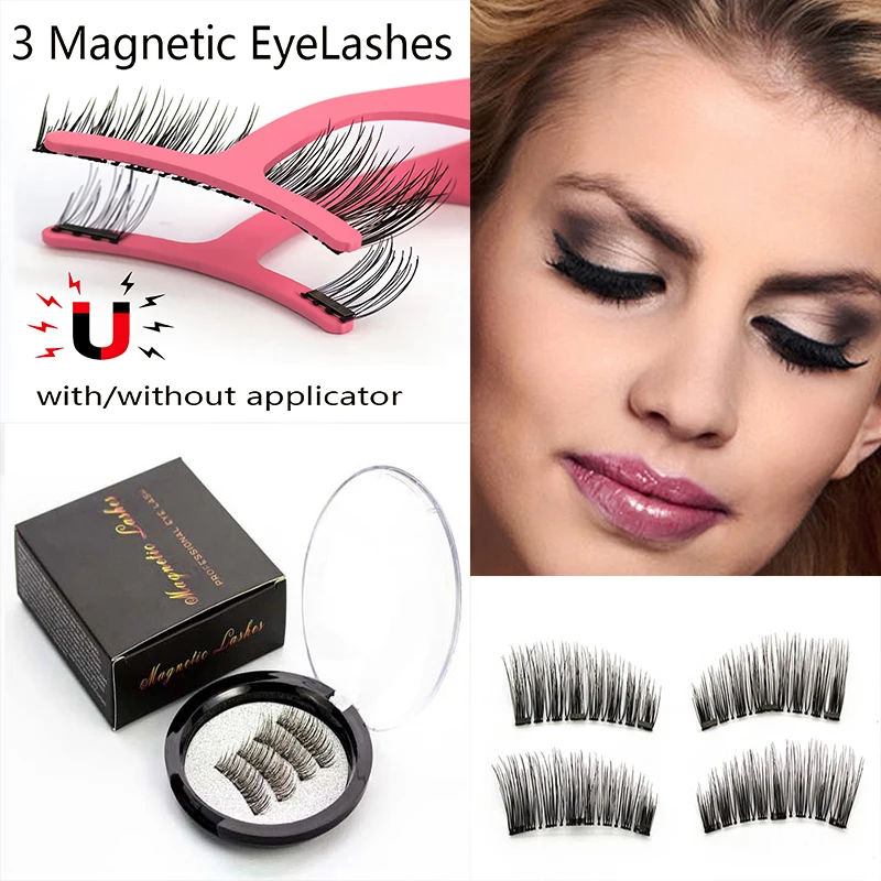 Накладные ресницы на магнитах с 3 магнитами натуральные накладные ручной работы