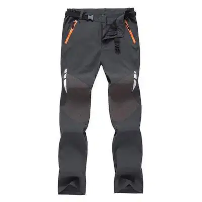 gray Outdoor Summer Mens Travel Pants Quick Dry Women Fishing Water Proof Hiking Pants Elastic Slim Climbing Trekking Sports Trousers - Цвет: gray