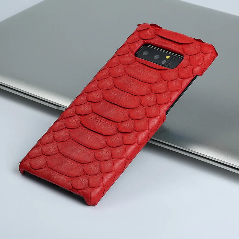 red Чехол для телефона из кожи питона для samsung Galaxy S8+ plus S9 S9plus Note 8 роскошный модный защитный чехол a50 - Цвет: red