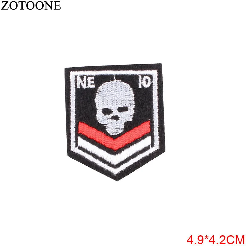 PE0431 ZOTOONE личность панк круг Винтаж одежды патч DIY вышитые заплатки, Аппликации для одежды полоса значки приложения E - Цвет: PE0431