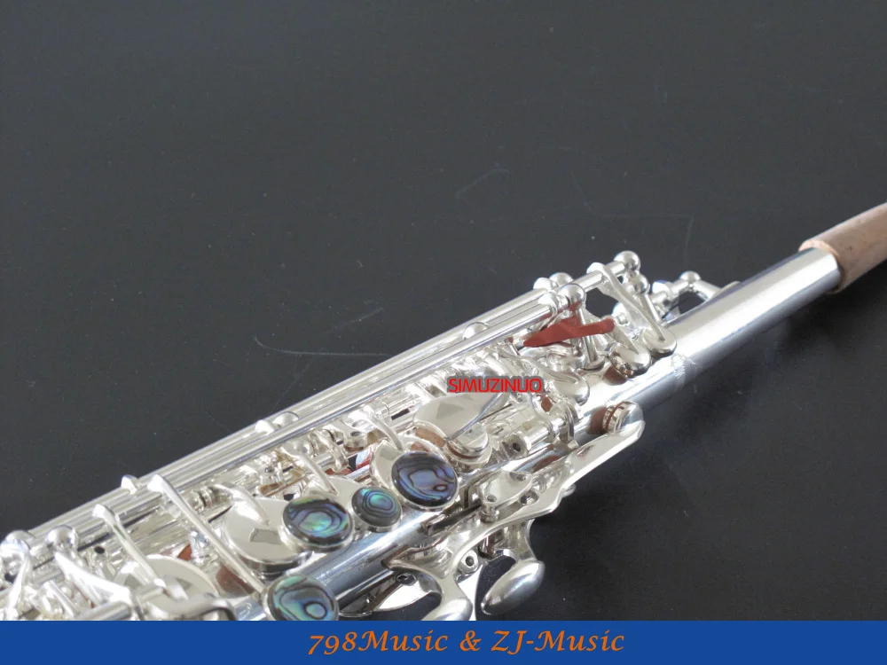 Посеребренный прямой Bb Сопрано саксофон Sax key новый чехол|soprano saxophone|saxophone soprano