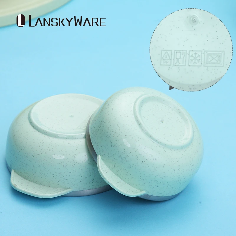 LANSKYWARE Пшеничная солома детская миска кухня 304 нержавеющая сталь суп рисовый