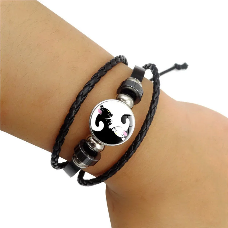 XUSHUI XJ Yin Yang Tai Chi стеклянный браслет с пряжкой ювелирные изделия ручной работы