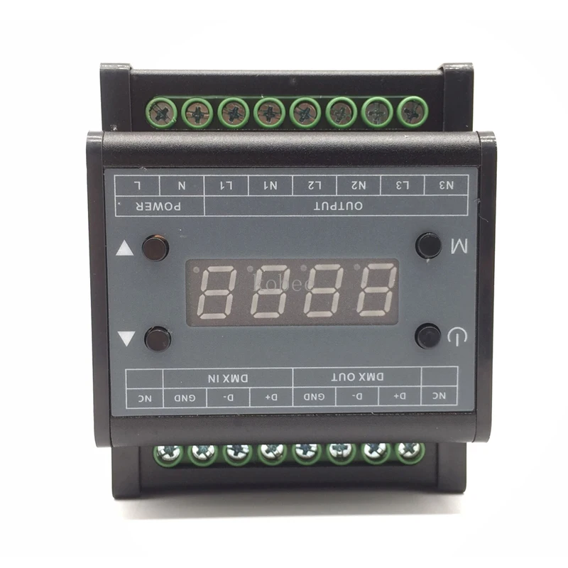 DMX302 СИД DMX triac диммер яркости контроллер AC90V-240V Выход 3 канала 1A/CH Высокое