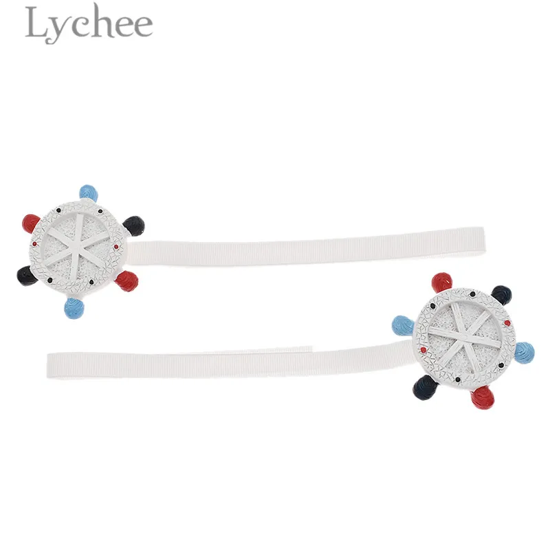 Lychee 1 пара Якорь Руль Маяк дизайн занавески s подхваты магнитные занавески Holdbacks аксессуары для дома - Цвет: 7