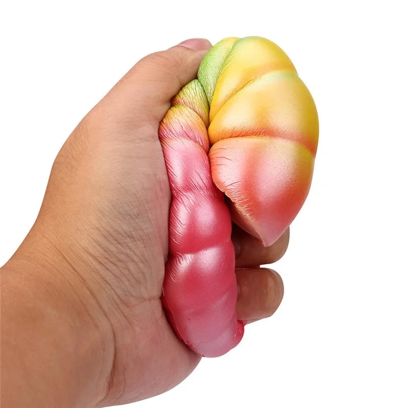 

1PC 14CM Jumbo Colorful Conch Cartoon Squishy Slow Rising Squeeze Toy Gift Fun Toy for kid slow rising wipes anti-stress toys A1