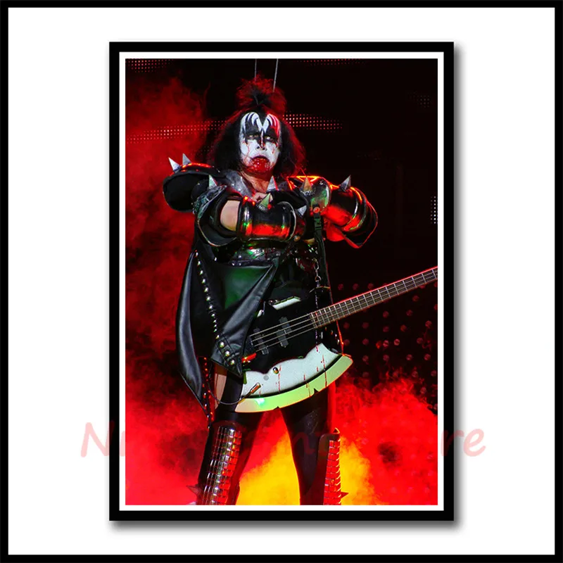 Тяжелый металл Kiss Rock band бумажные плакаты с покрытием музыкальная команда звезда классическая декоративная живопись бескаркасная