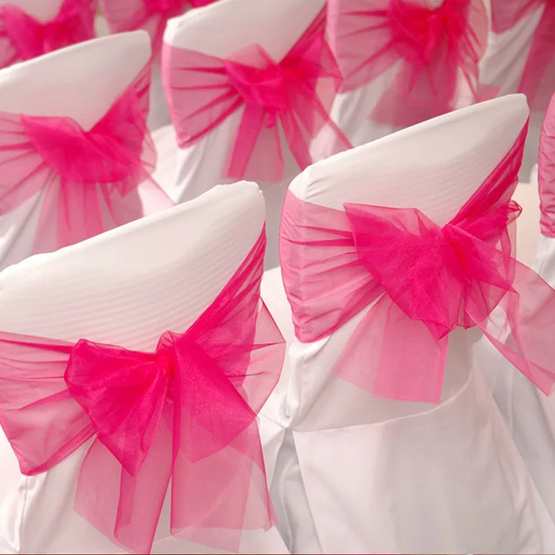 2 шт./лот свадебная однотонная кружевная лента для спинки стула украшения цветов